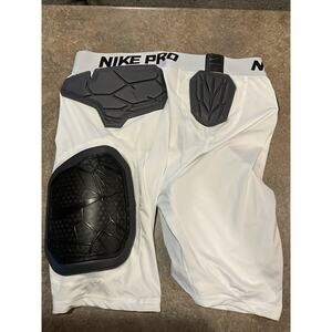 Men's Nike Pro Hyper Strong Padded Football Compression Shorts White XL - NWT